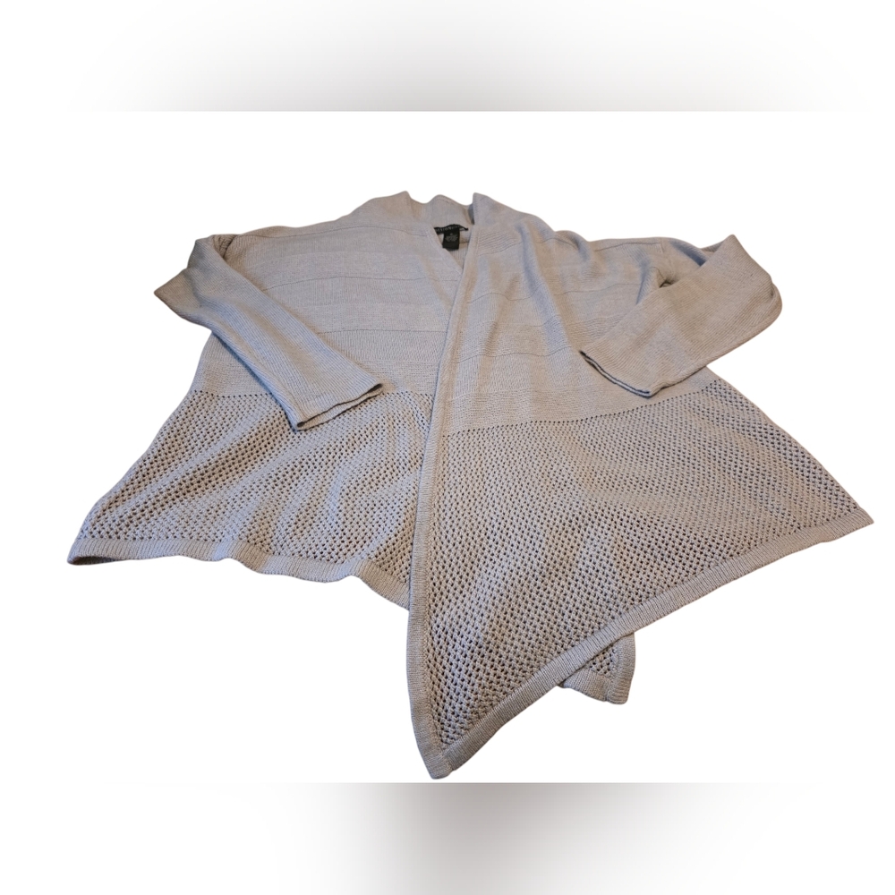 Design History Tan Open-Front Cardigan Sweater Size XL EUC